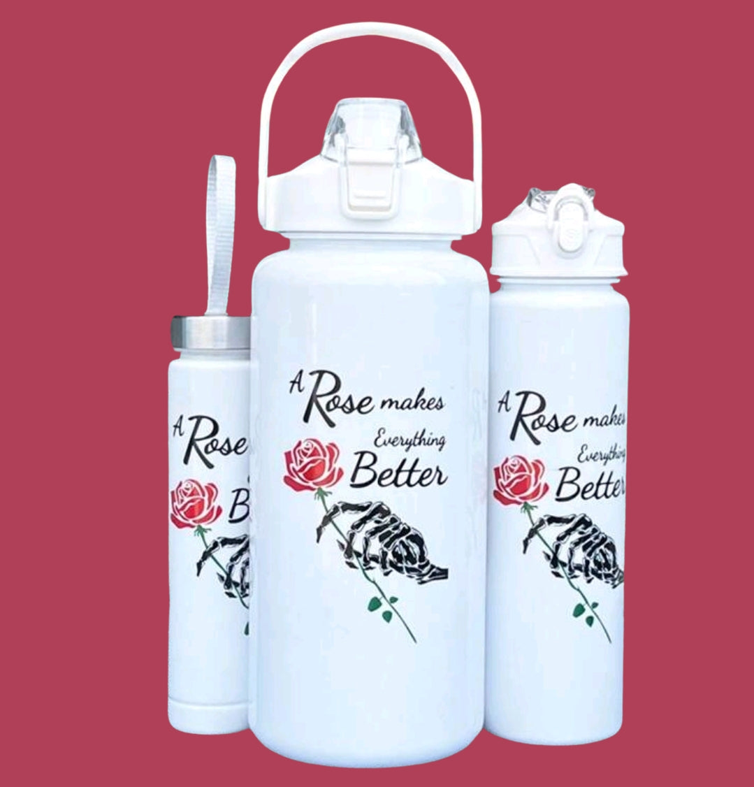 3 PCS Water Bottles, Office Water Bottles, BPA Free Leakproof Half Gallon 2L Water Jugs