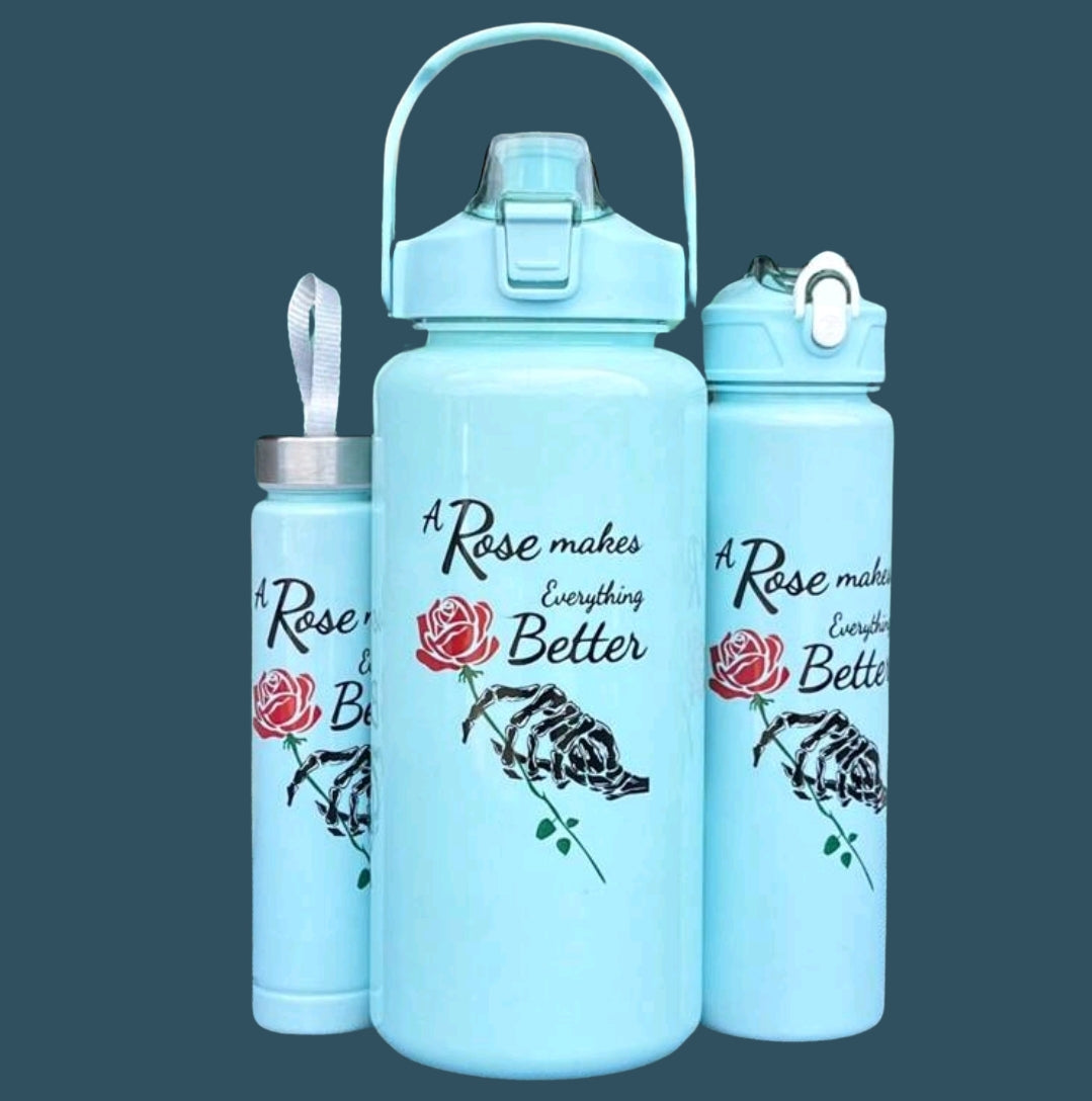 3 PCS Water Bottles, Office Water Bottles, BPA Free Leakproof Half Gallon 2L Water Jugs