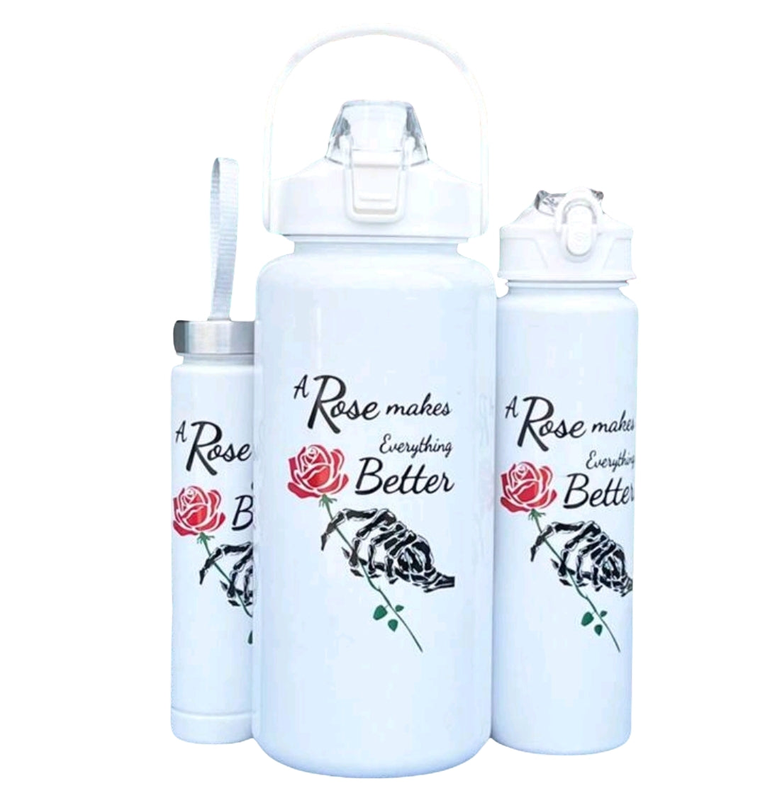 3 PCS Water Bottles, Office Water Bottles, BPA Free Leakproof Half Gallon 2L Water Jugs