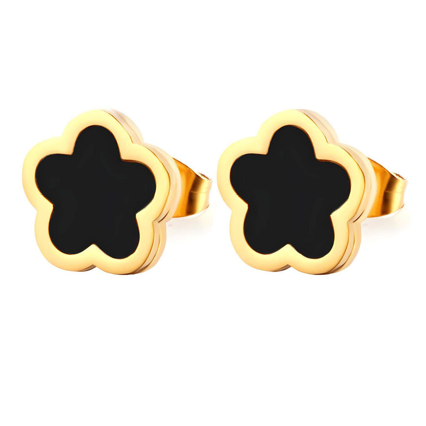 18K gold-plated Stainless-steel Flowers earrings