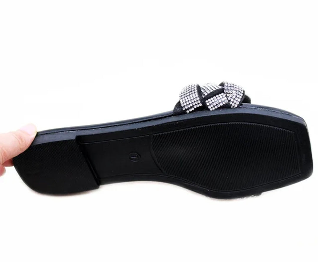 Women's fashion Braided Flat Sandals Rhinestone Sandal Comfortable Summer Walking Shoes #N4