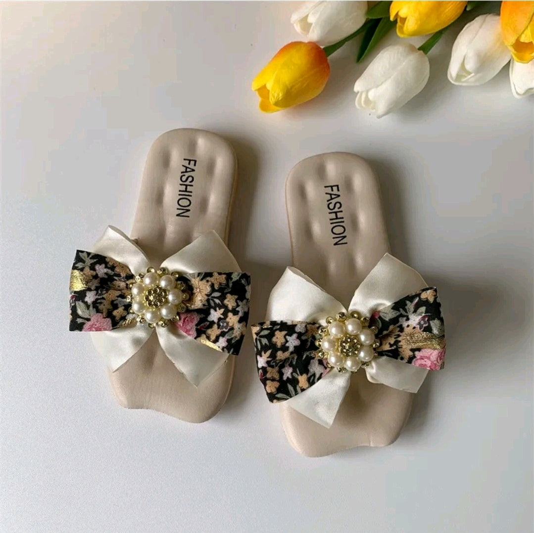 Bow Knot Children Sandals Versatile Princess Wind Beach Soft Bottom Slippers Girls Shoes