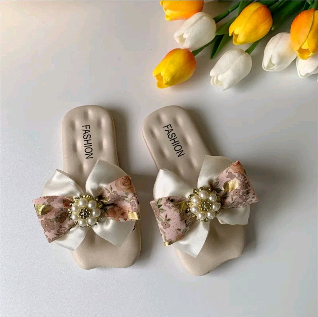 Bow Knot Children Sandals Versatile Princess Wind Beach Soft Bottom Slippers Girls Shoes