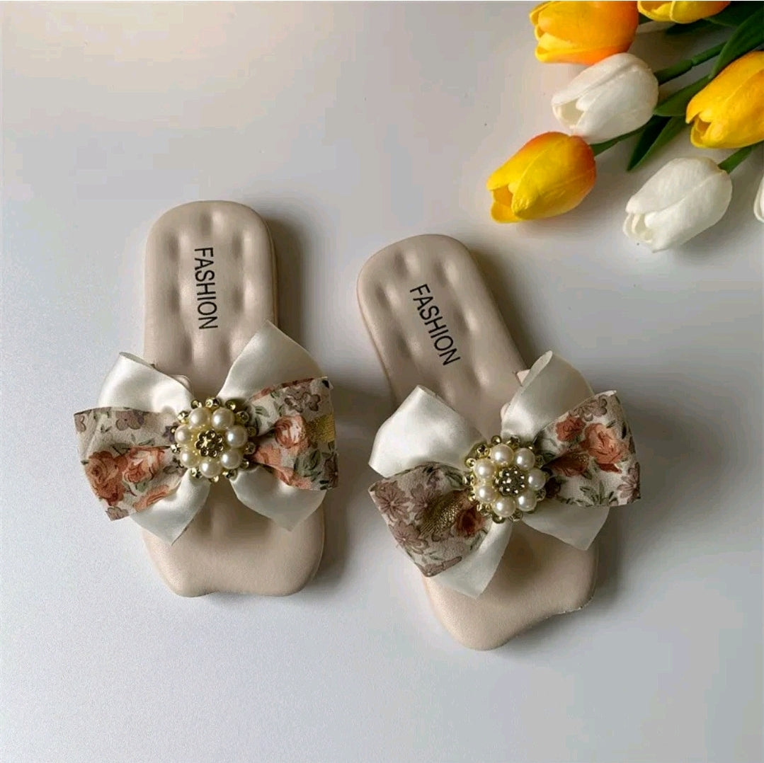 Bow Knot Children Sandals Versatile Princess Wind Beach Soft Bottom Slippers Girls Shoes