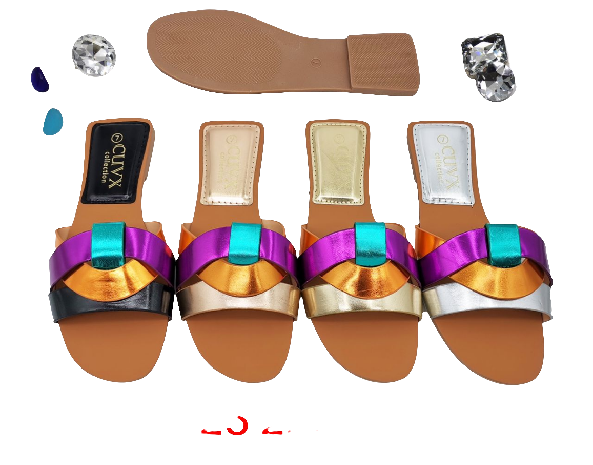 Rainbow Elegant women's fashion Footwear Colorful women footwear #N3