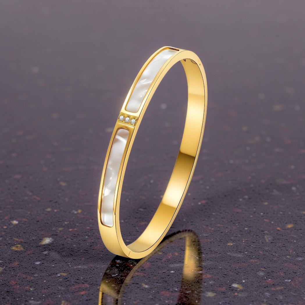 Women Bracelet, 18K Gold Plated Steel