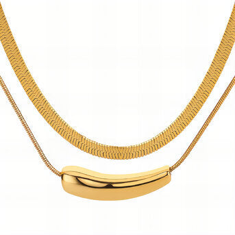 18K Gold Plated Steel Nacklace