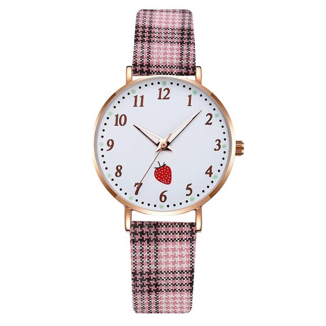 ELegant Women Leather Band Quartz Watch Fashion Clock Bracelet