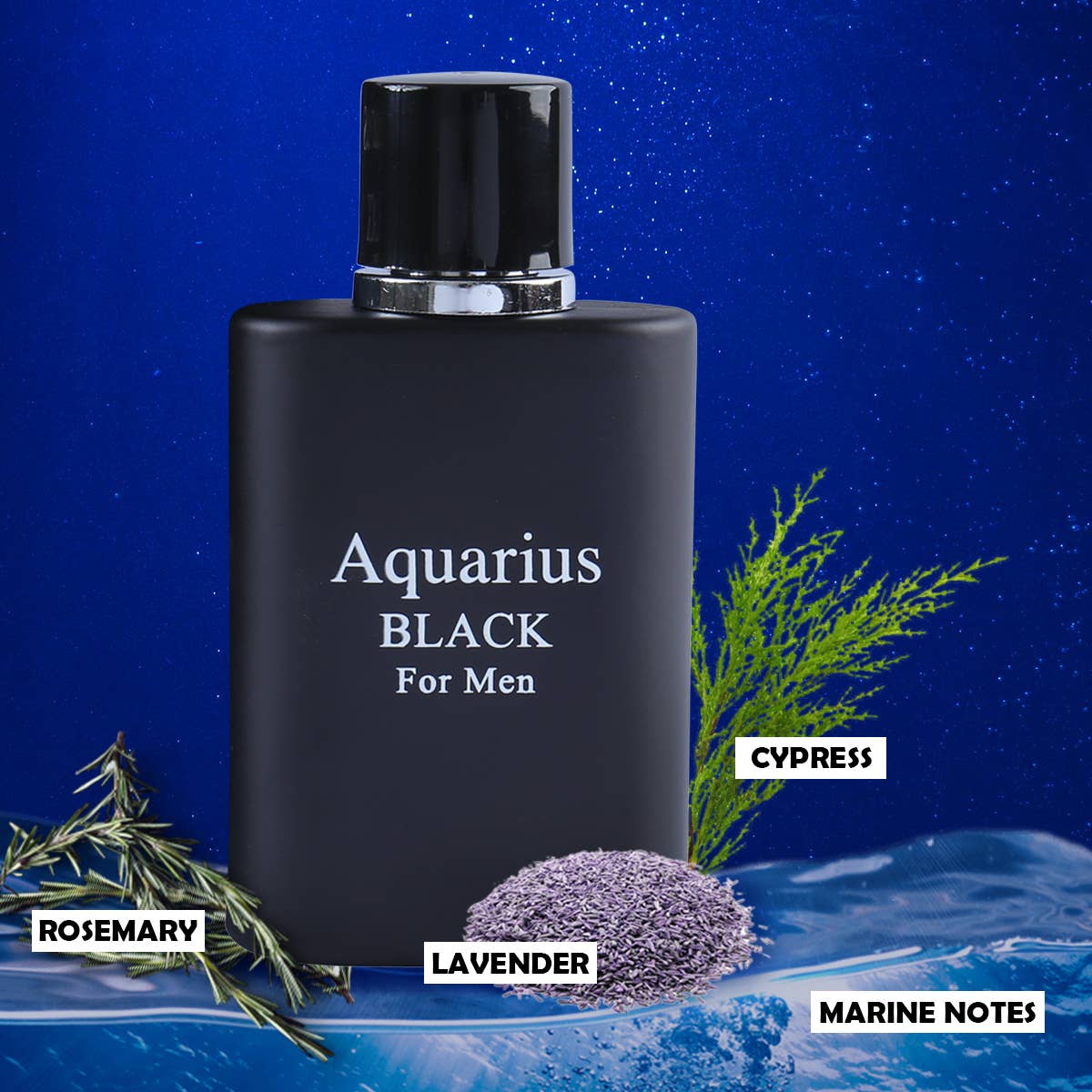 Aquarius Black Natural Spray Cologne For Men