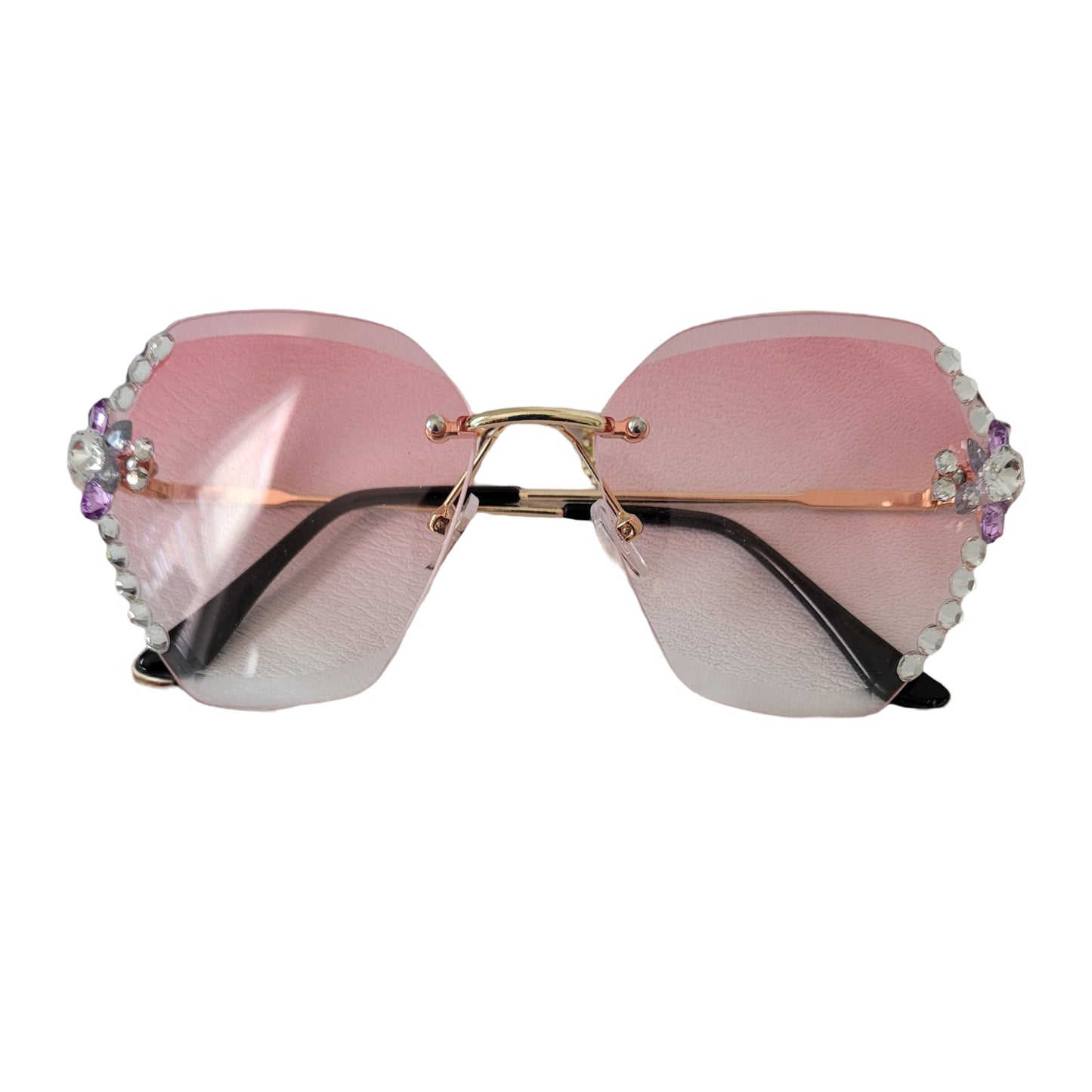 Rimless Rhinestone Women Sunglasses