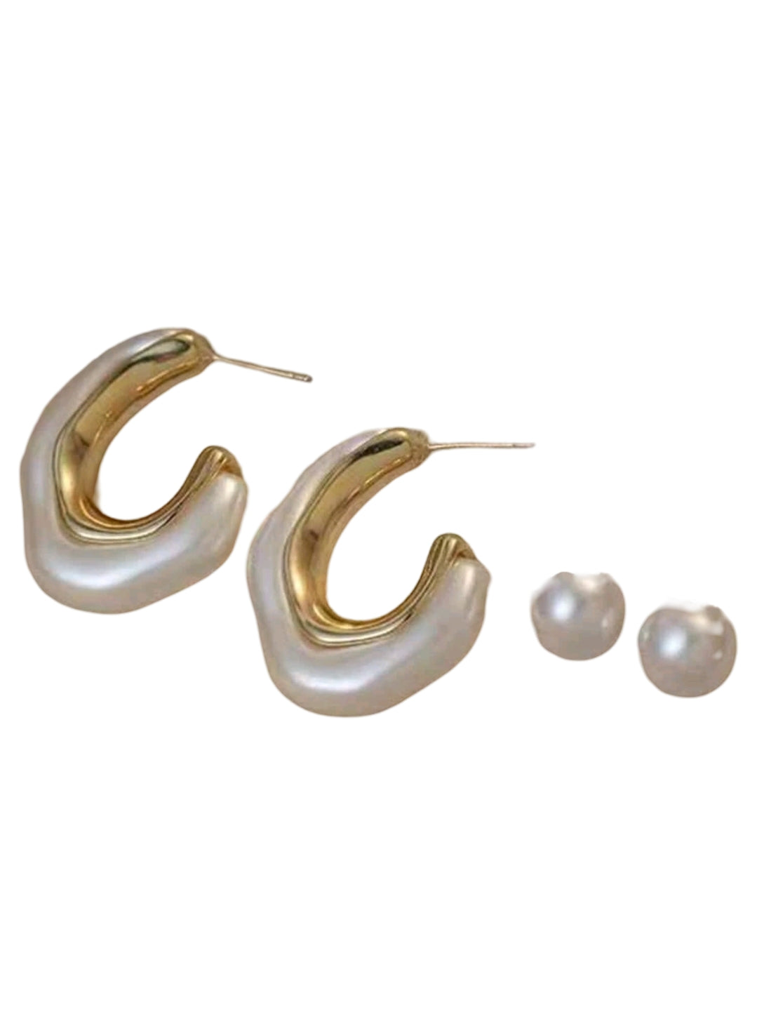 Faux Pearl Decor Earring Jackets