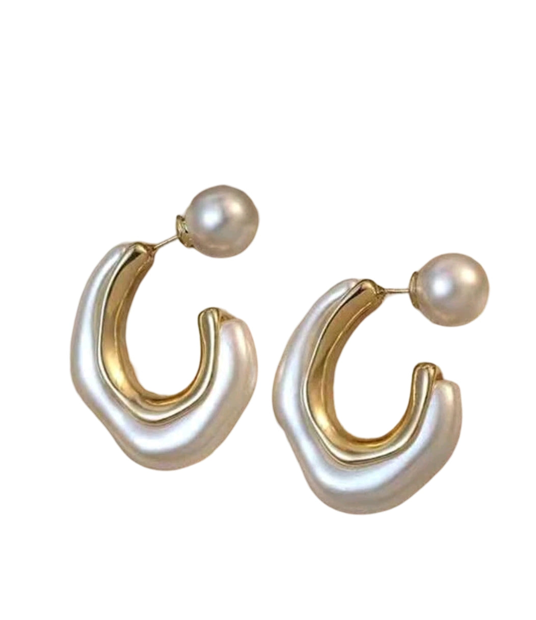 Faux Pearl Decor Earring Jackets