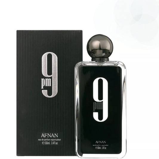 AFNAN 9 PM EAU DE PARFUM SPRAY FOR MEN 3.4 Oz / 100 ml