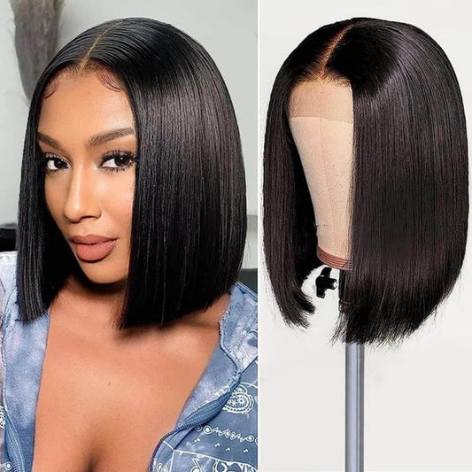 Staria Hair 13"x4" Bob Wig Transparent Lace Closure Wig #1B