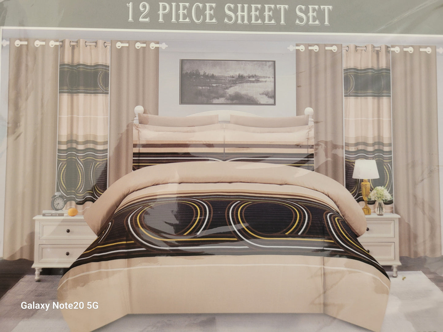 12 Pc Bedding King Size Sheet Set