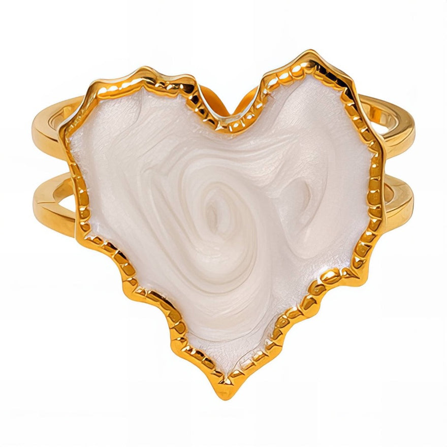 Fashion Nacar Rings Heart Shaped