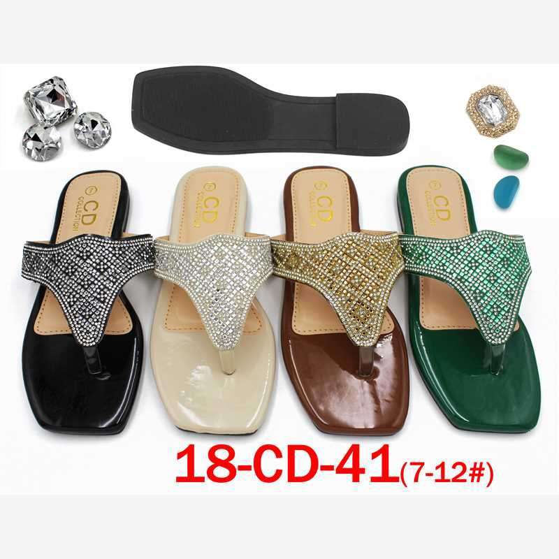 Best Leather Shiny Women Flat Sandals