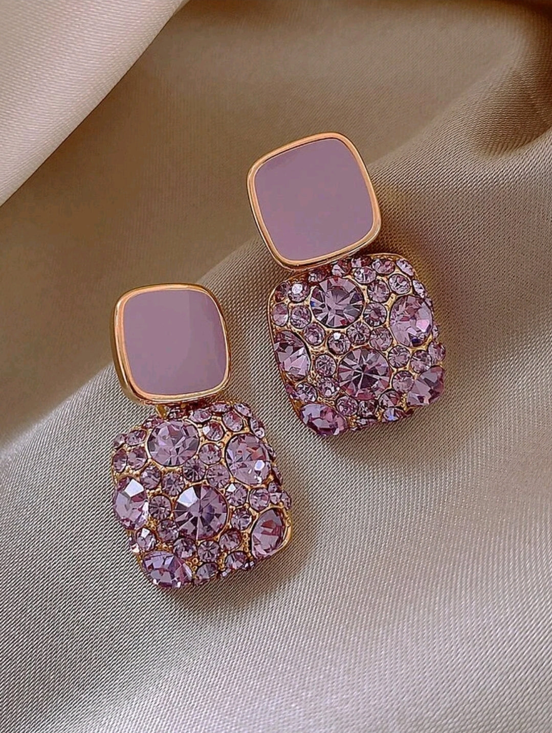 Rhinestone Geometric Earrings