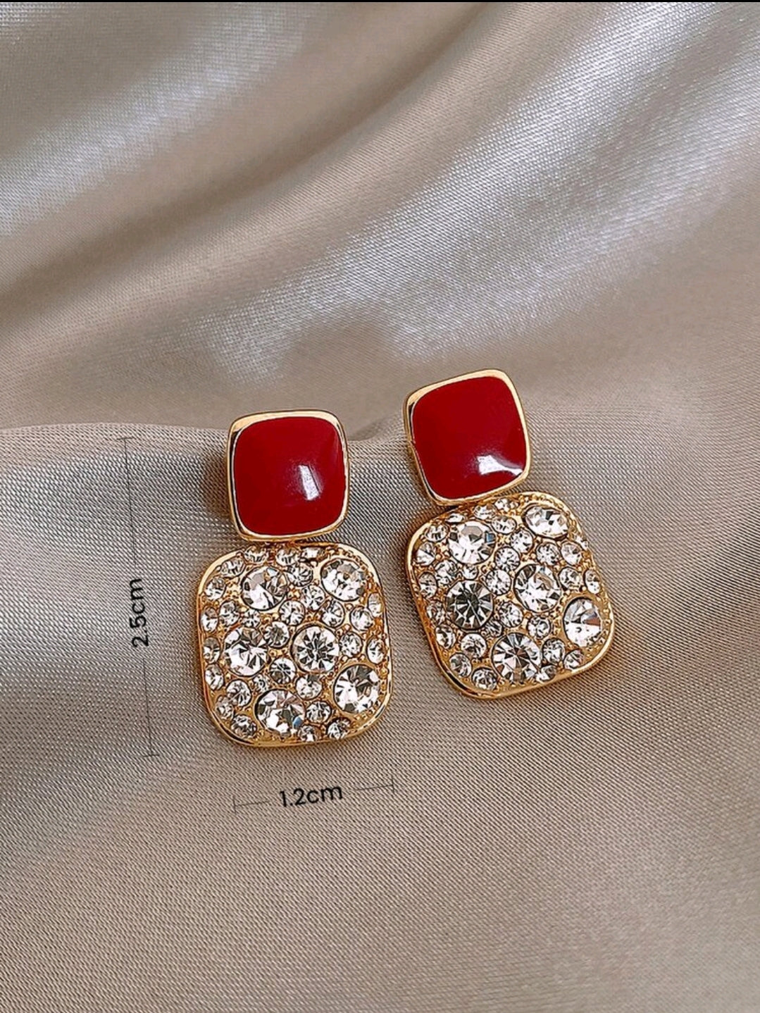 Rhinestone Geometric Earrings