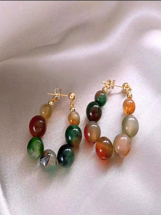 Colored Beaded Vintage Earrings