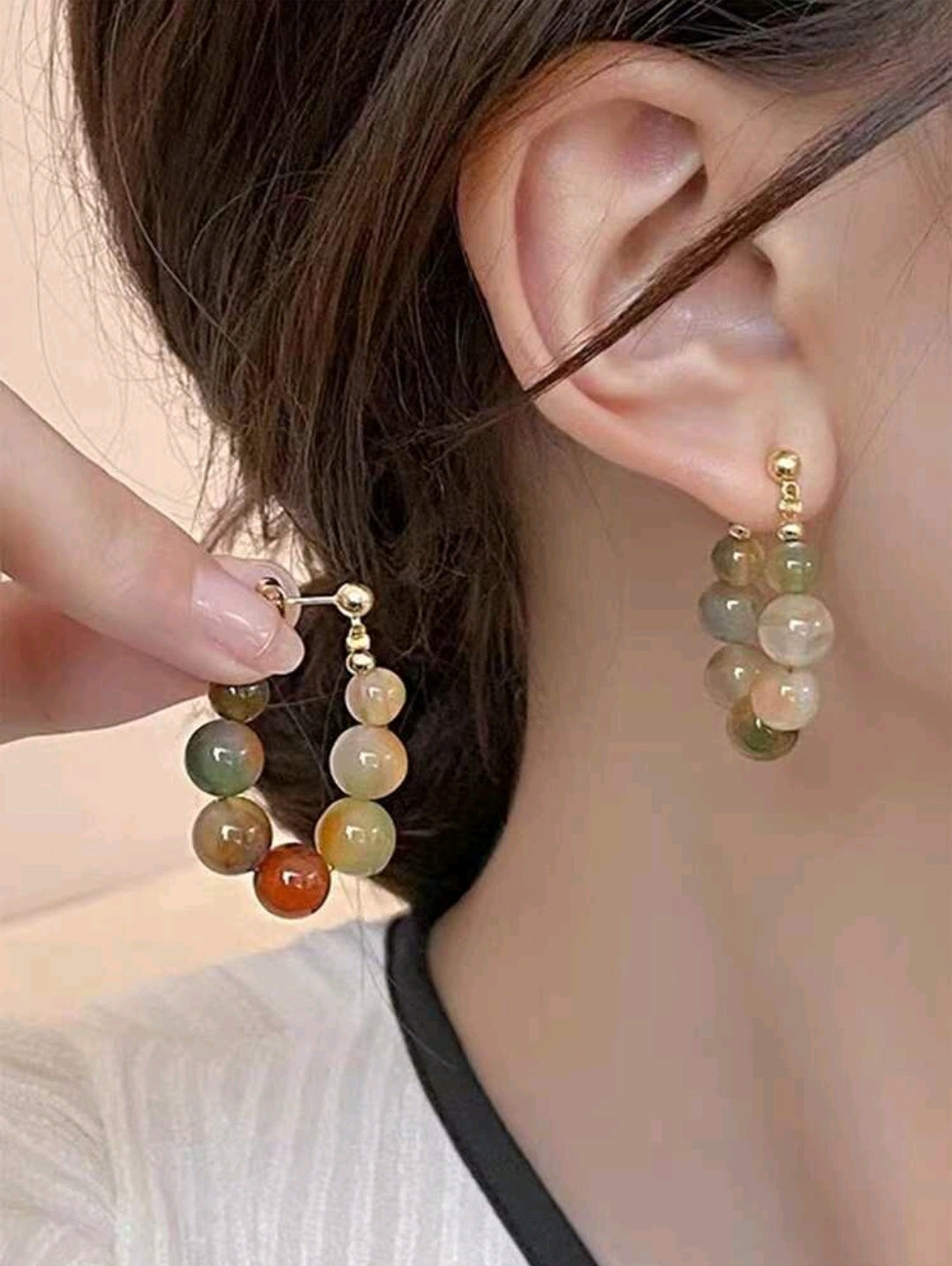 Colored Beaded Vintage Earrings
