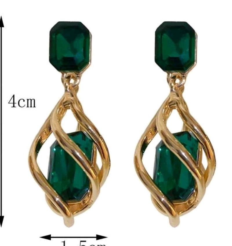 Geometric Shape Rhinestone Decor Women's Earrings