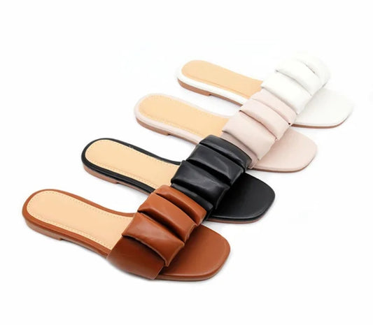 Women's Fashionable Walking Sandals-Comfortable Flat Footwear in PU Material for Summer-Shoe, Walking Shoes