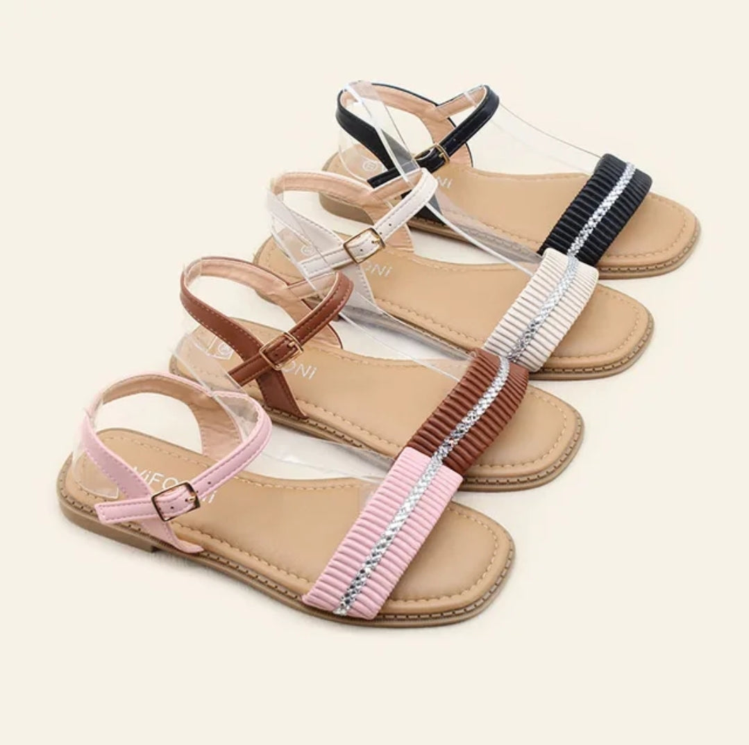 Luxury Rhinestone Women's Lace-Up Sandals Summer Breathable Casual Outer Wearing Flat Craft Shoes