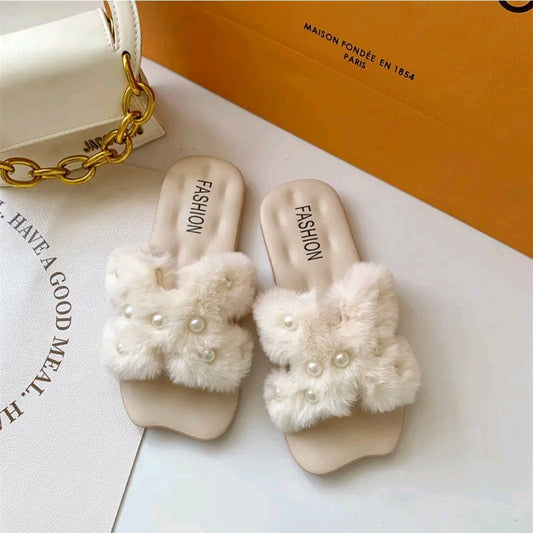 Girls Hair Pearl Non-slip Sandal
