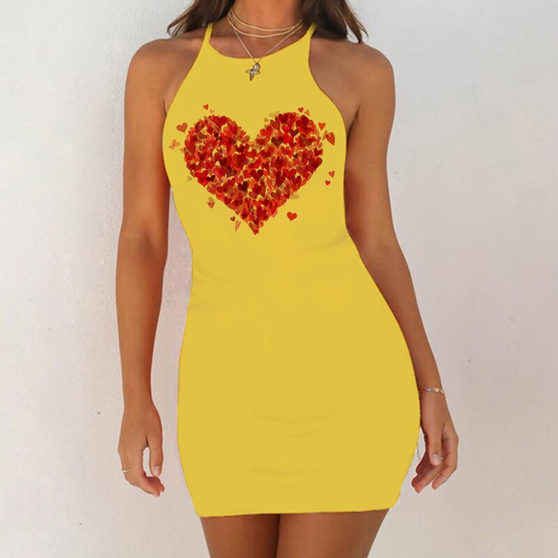 Sexy Nightie Night Dress Women Red Mouth Lip Love