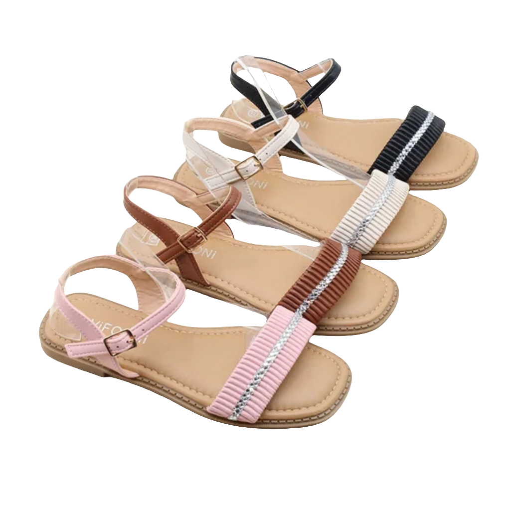 Luxury Rhinestone Women's Lace-Up Sandals Summer Breathable Casual Outer Wearing Flat Craft Shoes