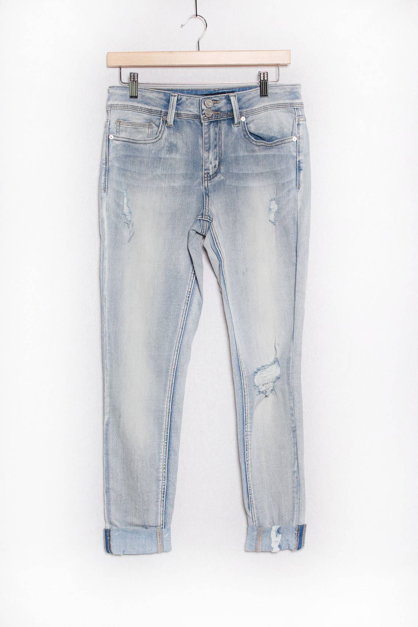 Women's High Waisted Distressed Skinny Jeans