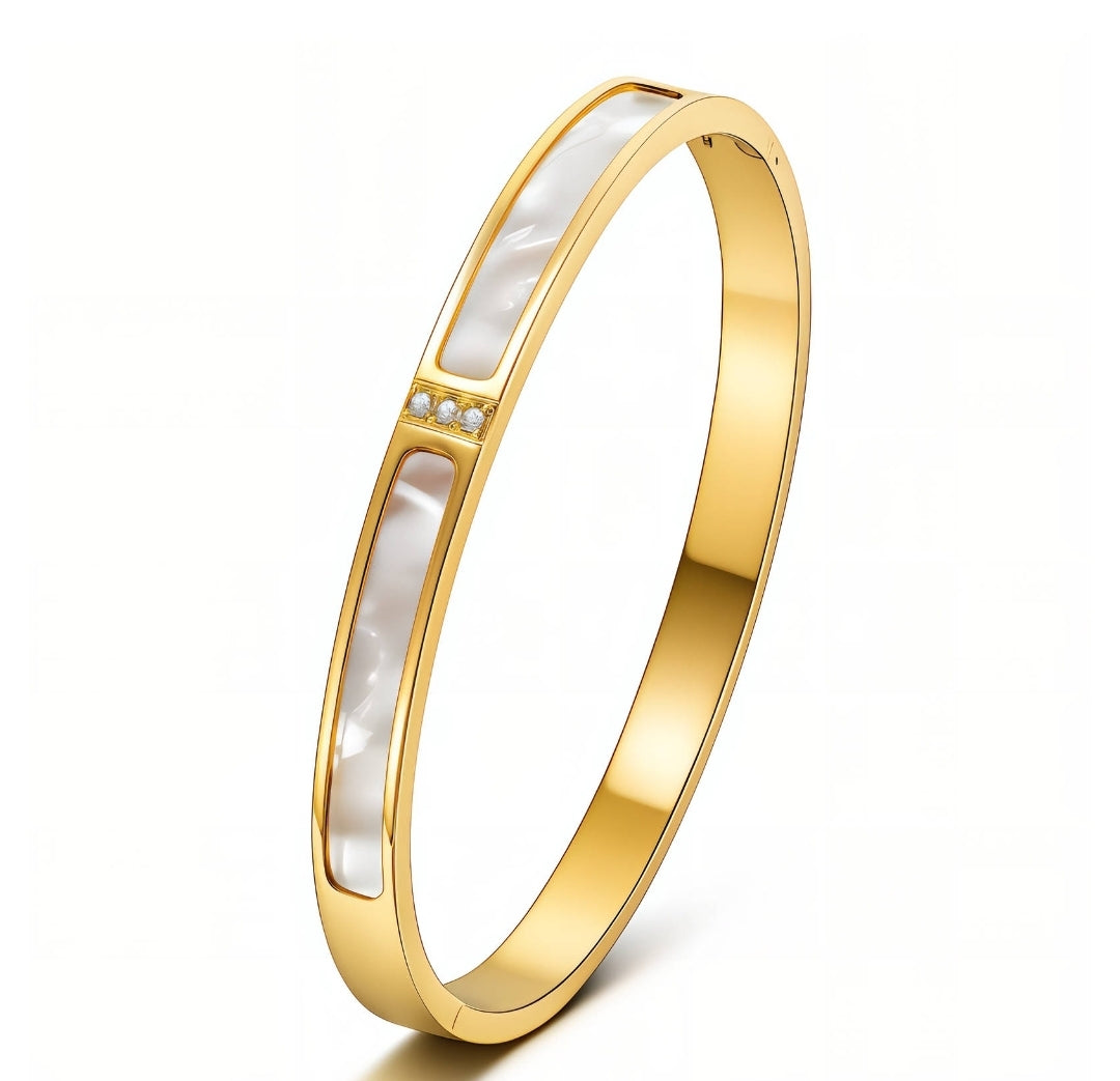 Women Bracelet, 18K Gold Plated Steel