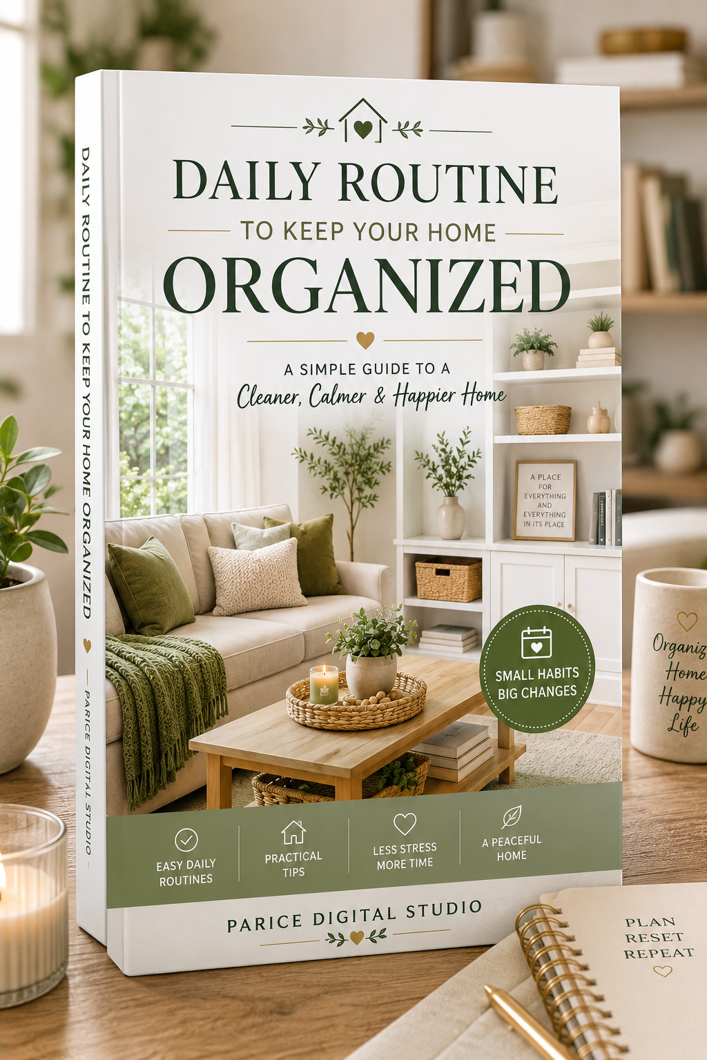 Daily Routine to Keep Your Home Organized | Home Organization Ebook & Checklist