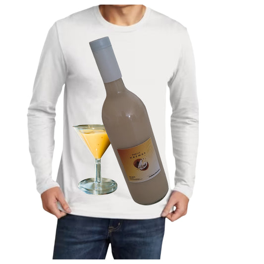 White long-sleeve shirt 750 ml with Kremas graphic