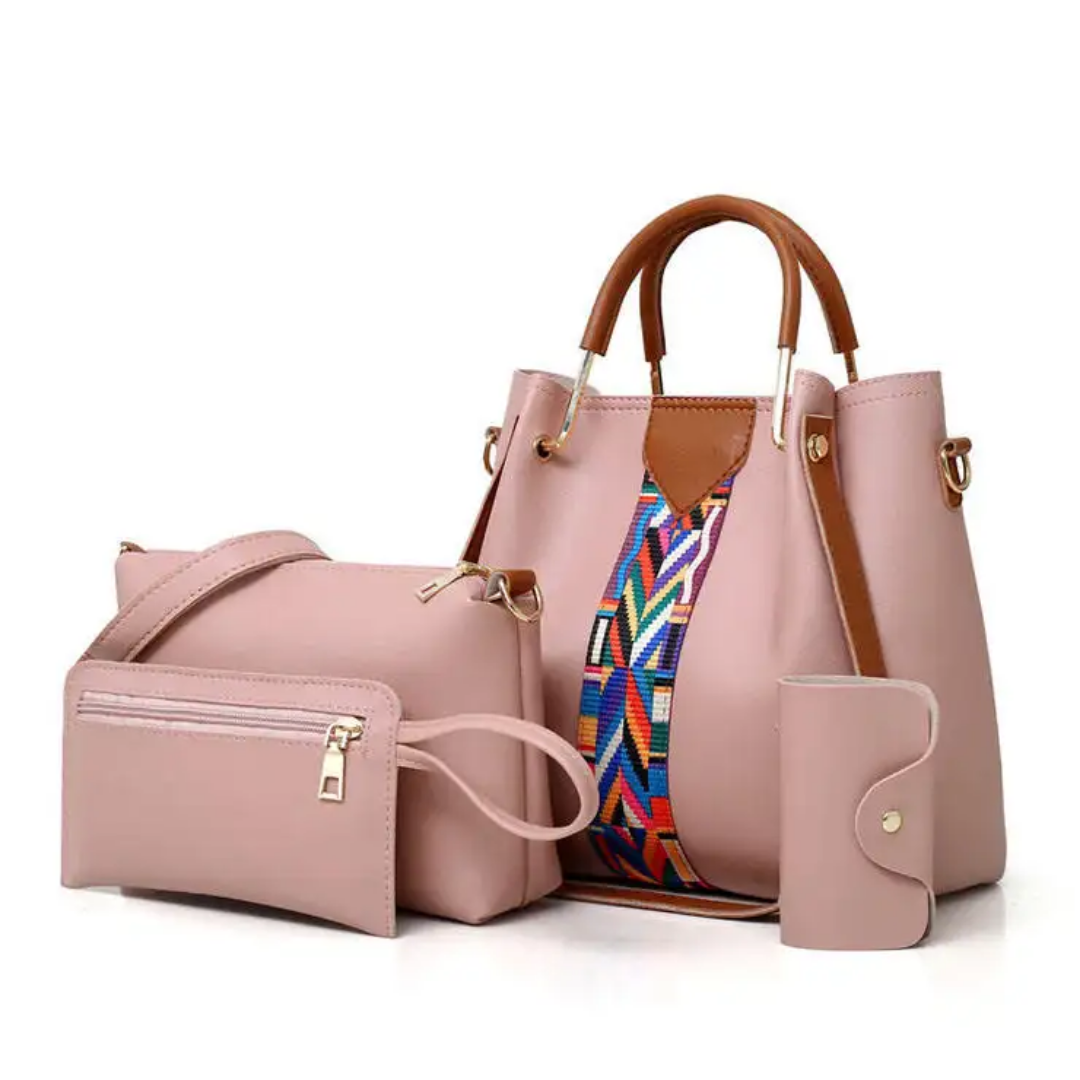 4-Piece Set Shoulder Bag Female Bag PU Leather Tote Bag for Women
