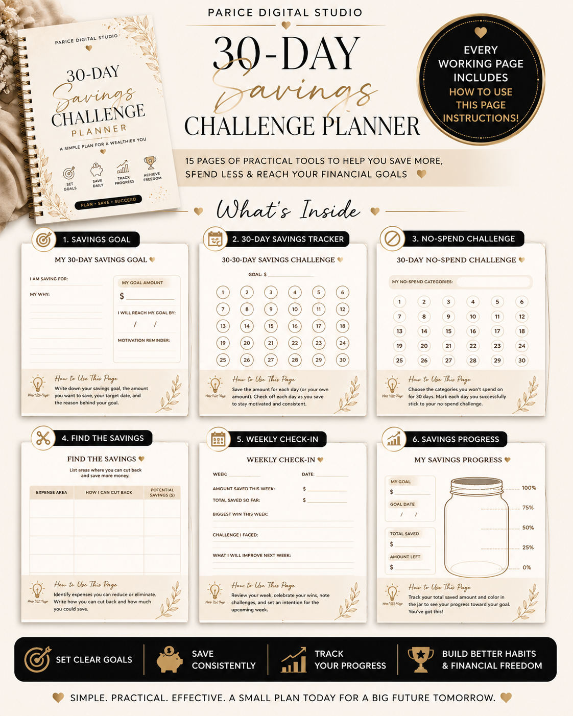 30-Day Savings Challenge | Money Saving Planner