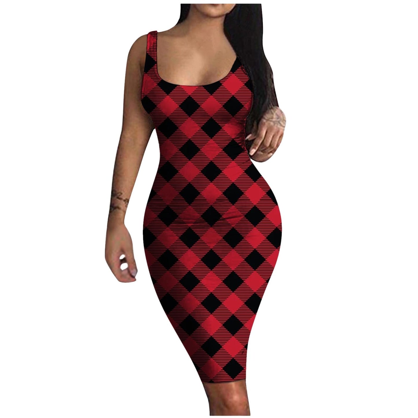 Sexy Bodycon Dress Women Sleeveless Basic