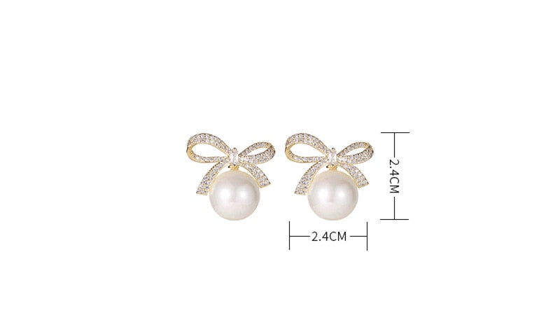 Korean Pearl Pendant Earrings Fashion