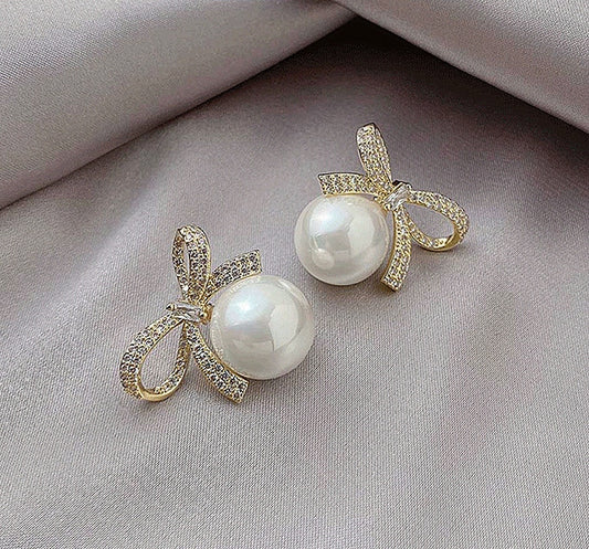 Korean Pearl Pendant Earrings Fashion