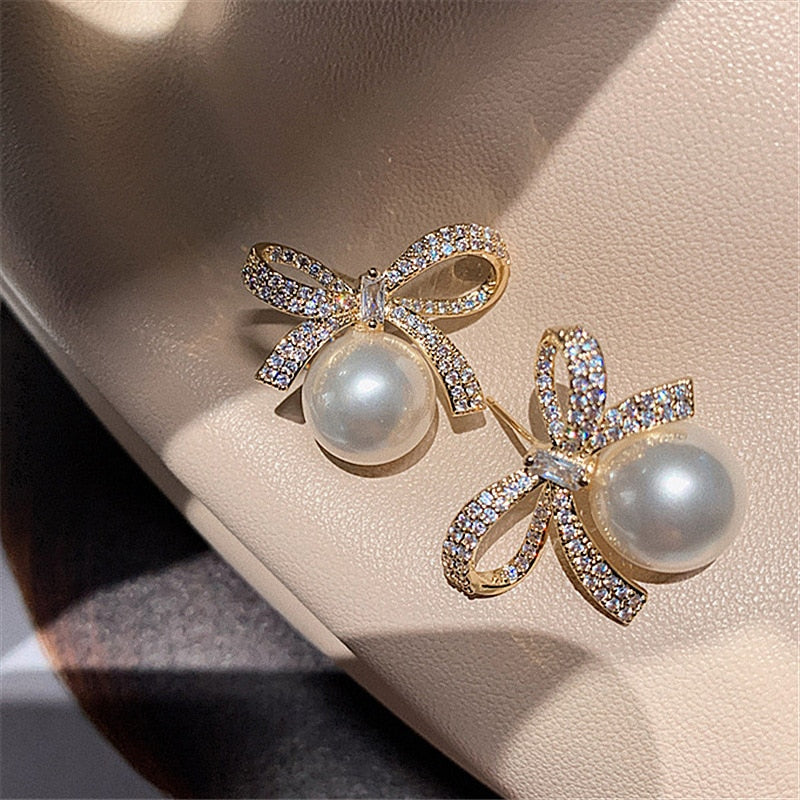 Korean Pearl Pendant Earrings Fashion