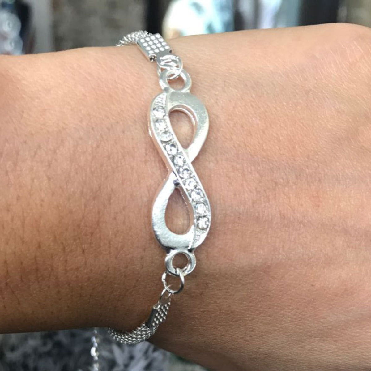 Rhinestone Infinity Bracelet Men&Women