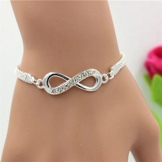 Rhinestone Infinity Bracelet Men&Women